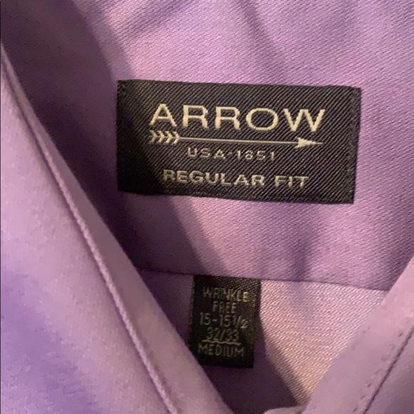 Men’s Arrow Dress Shirt.  Regular Fit. Medium - Picture 2 of 4